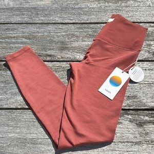 VUORI Lux Rib Studio Legging CINNAMON‎ HEATHER orange SIZE XS NWT